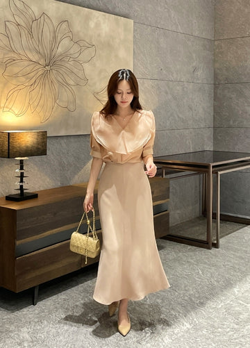 Betis Double Frill See-Through Blouse